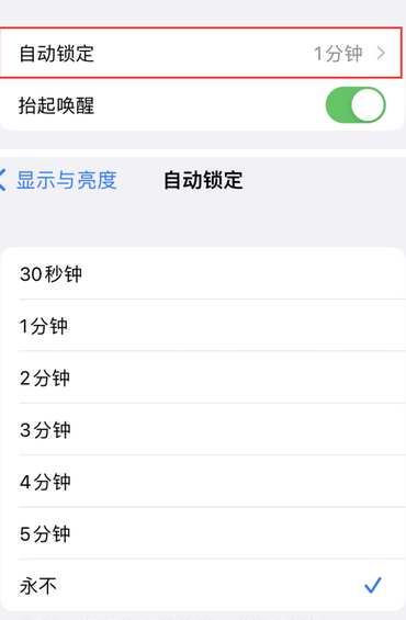 集贤苹果换屏维修分享无法调整iPhone自动锁屏的时间怎么办